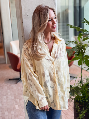 Chemise à motifs Maddy - Jaune