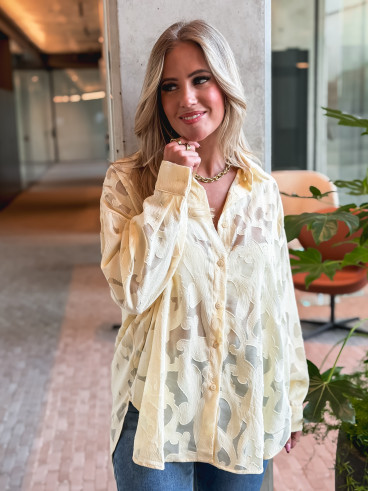 Chemise à motifs Maddy - Jaune