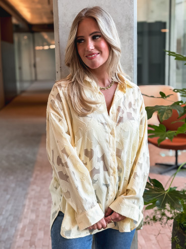 Chemise à motifs Maddy - Jaune