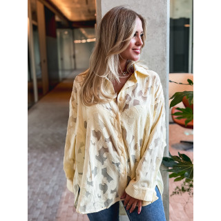 Chemise à motifs Maddy - Jaune