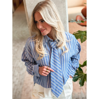 Chemise ligné Harper - Bleu