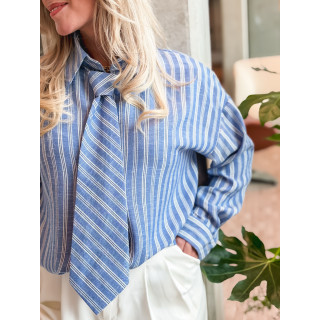 Chemise ligné Harper - Bleu