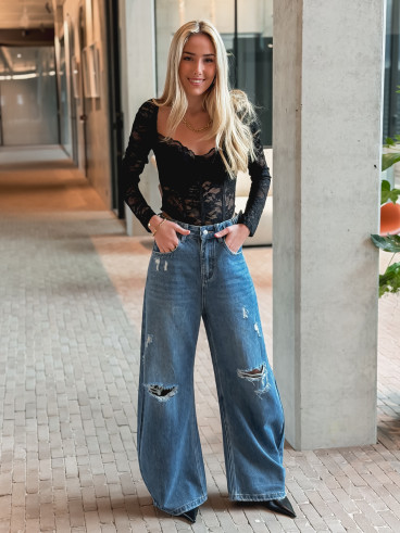 Body en dentelle Soleya - Noir