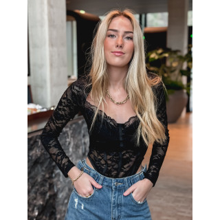 Body en dentelle Soleya - Noir