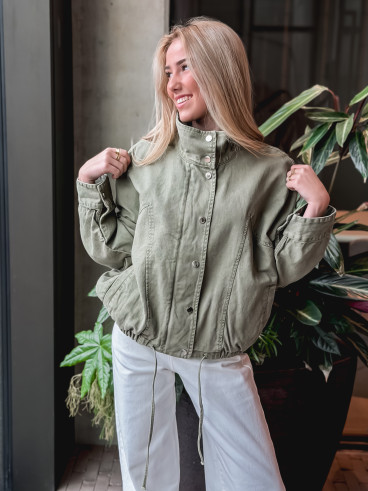 Veste en jeans Maïssa - Kaki