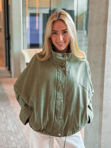 Veste en jeans Maïssa - Kaki