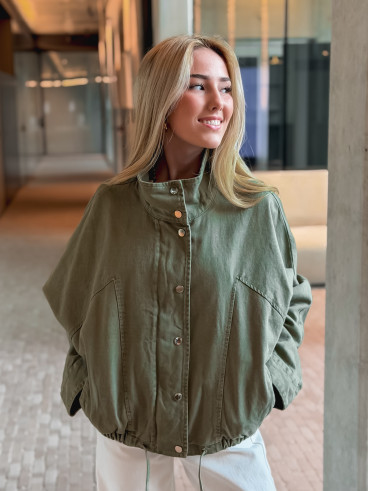 Veste en jeans Maïssa - Kaki