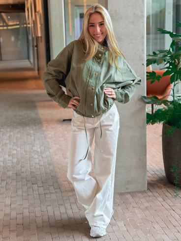 Veste en jeans Maïssa - Kaki