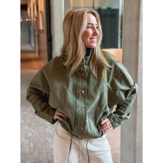 Veste en jeans Maïssa - Kaki