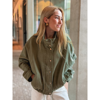 Veste en jeans Maïssa - Kaki