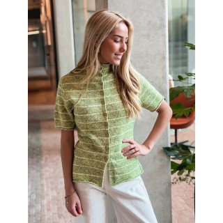 Gilet ligné Izia - Vert/Jaune