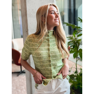 Gilet ligné Izia - Vert/Jaune