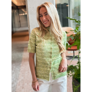 Gilet ligné Izia - Vert/Jaune