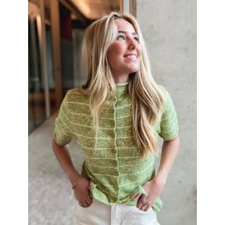 Gilet ligné Izia - Vert/Jaune