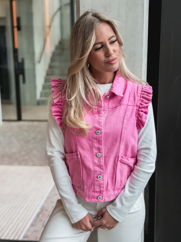 Veste sans manches Felie - Rose bonbon Veste sans manches Felie - Rose bonbon