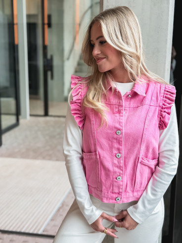 Veste sans manches Felie - Rose bonbon