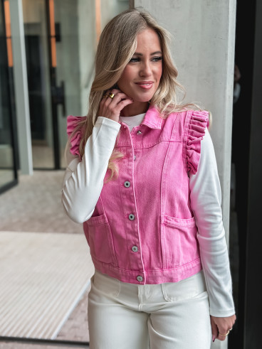 Veste sans manches Felie - Rose bonbon Veste sans manches Felie - Rose bonbon
