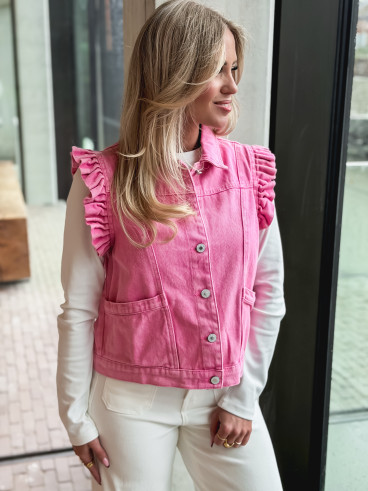 Veste sans manches Felie - Rose bonbon Veste sans manches Felie - Rose bonbon