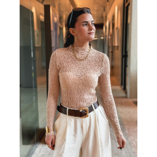 Blouse en dentelle Nancy - Beige