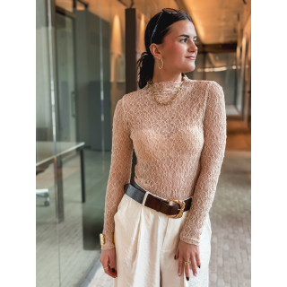 Blouse en dentelle Nancy - Beige