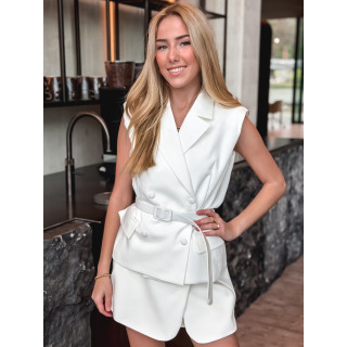 Blazer sans manches Giulia - Blanc