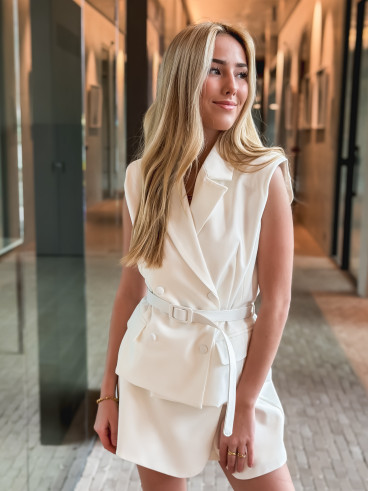 Blazer sans manches Giulia - Blanc