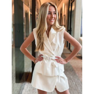 Blazer sans manches Giulia - Blanc