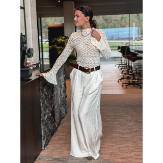 Blouse en dentelle Angelina - Ecru