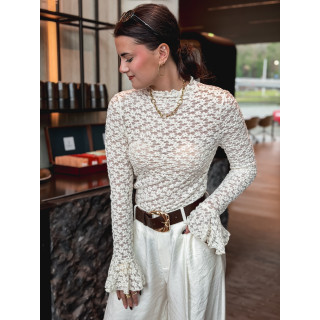 Blouse en dentelle Angelina - Ecru