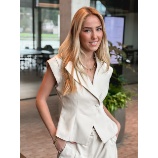 Blazer sans manches Adriana - Beige