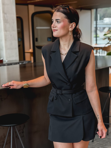 Blazer sans manches Giulia - Noir