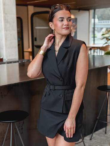 Blazer sans manches Giulia - Noir
