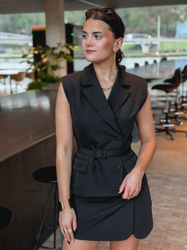 Blazer sans manches Giulia - Noir