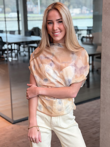 Blouse à motifs Samiha - Jaune