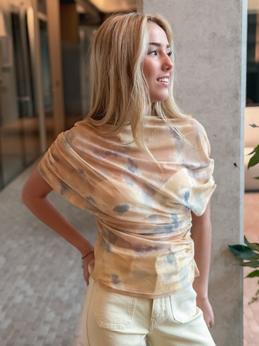 Blouse à motifs Samiha - Jaune Blouse à motifs Samiha - Jaune