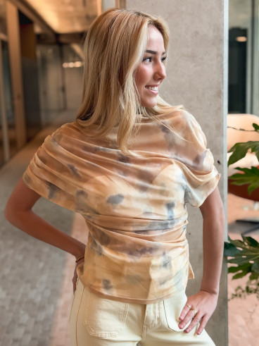 Blouse à motifs Samiha - Jaune Blouse à motifs Samiha - Jaune