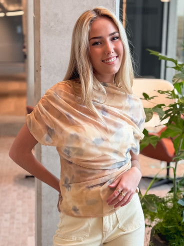 Blouse à motifs Samiha - Jaune Blouse à motifs Samiha - Jaune