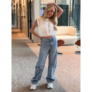 Blouse en dentelle Kara - Blanc