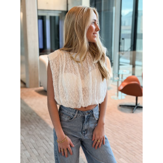 Blouse en dentelle Kara - Blanc