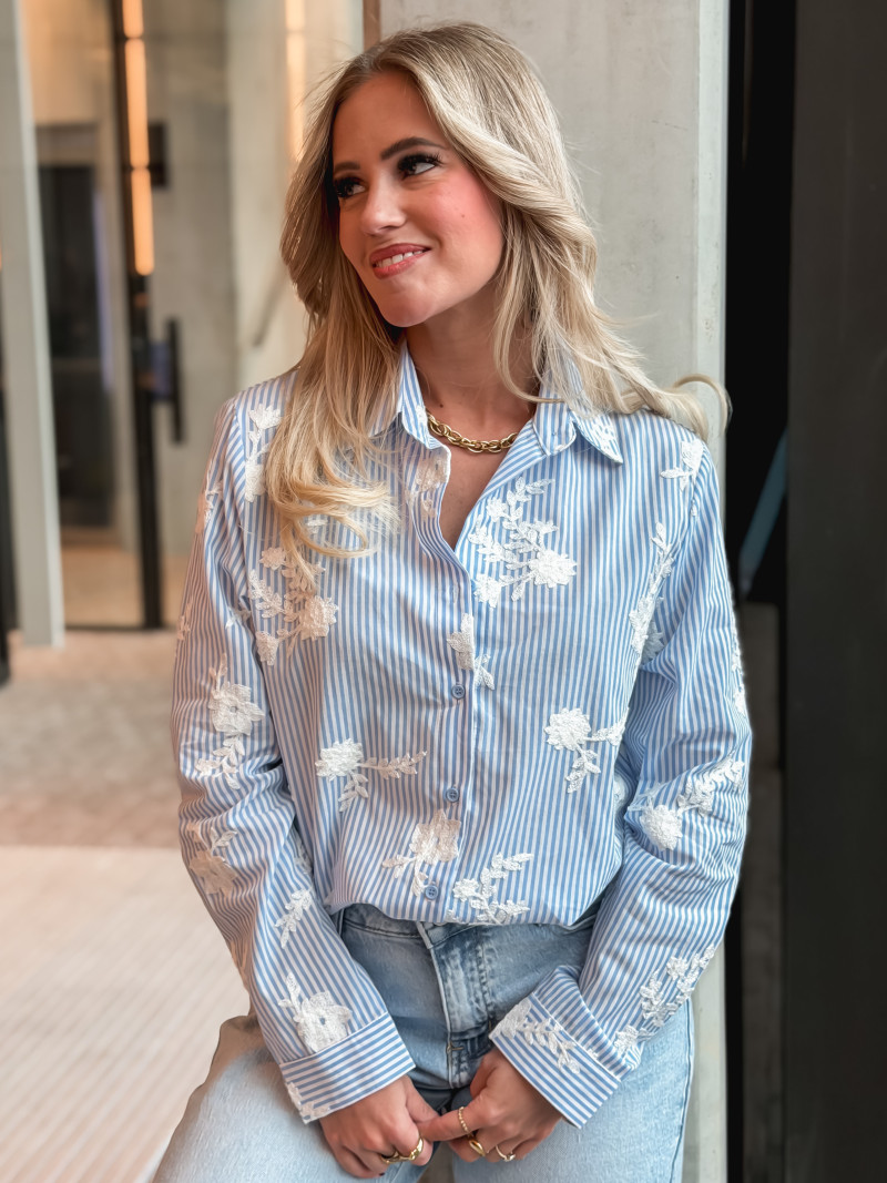 Chemise lignée Mentissa - Bleu Chemise lignée Mentissa - Bleu