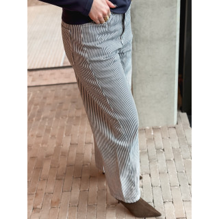 Jeans ligné Violetta - Bleu marine