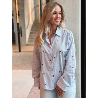 Chemise lignée Georginia - Bleu