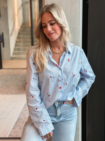 Chemise lignée Georginia - Bleu