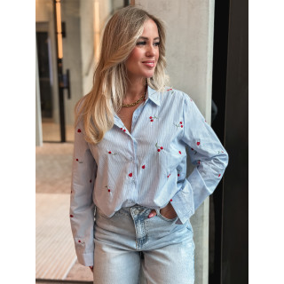 Chemise lignée Georginia - Bleu