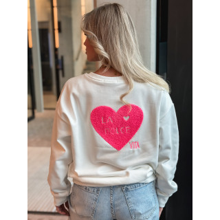 Pull " La dolce vita" - Blanc