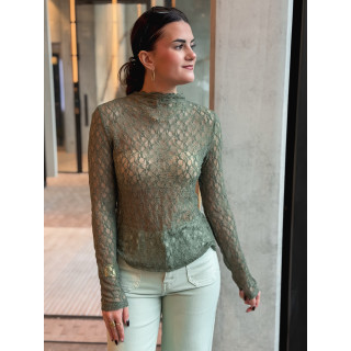 Blouse en dentelle Nancy - Kaki