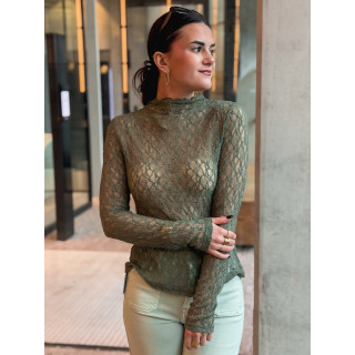 Blouse en dentelle Nancy - Kaki