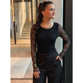Body en dentelle Monia - Noir