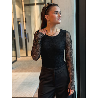 Body en dentelle Monia - Noir