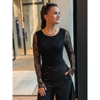 Body en dentelle Monia - Noir